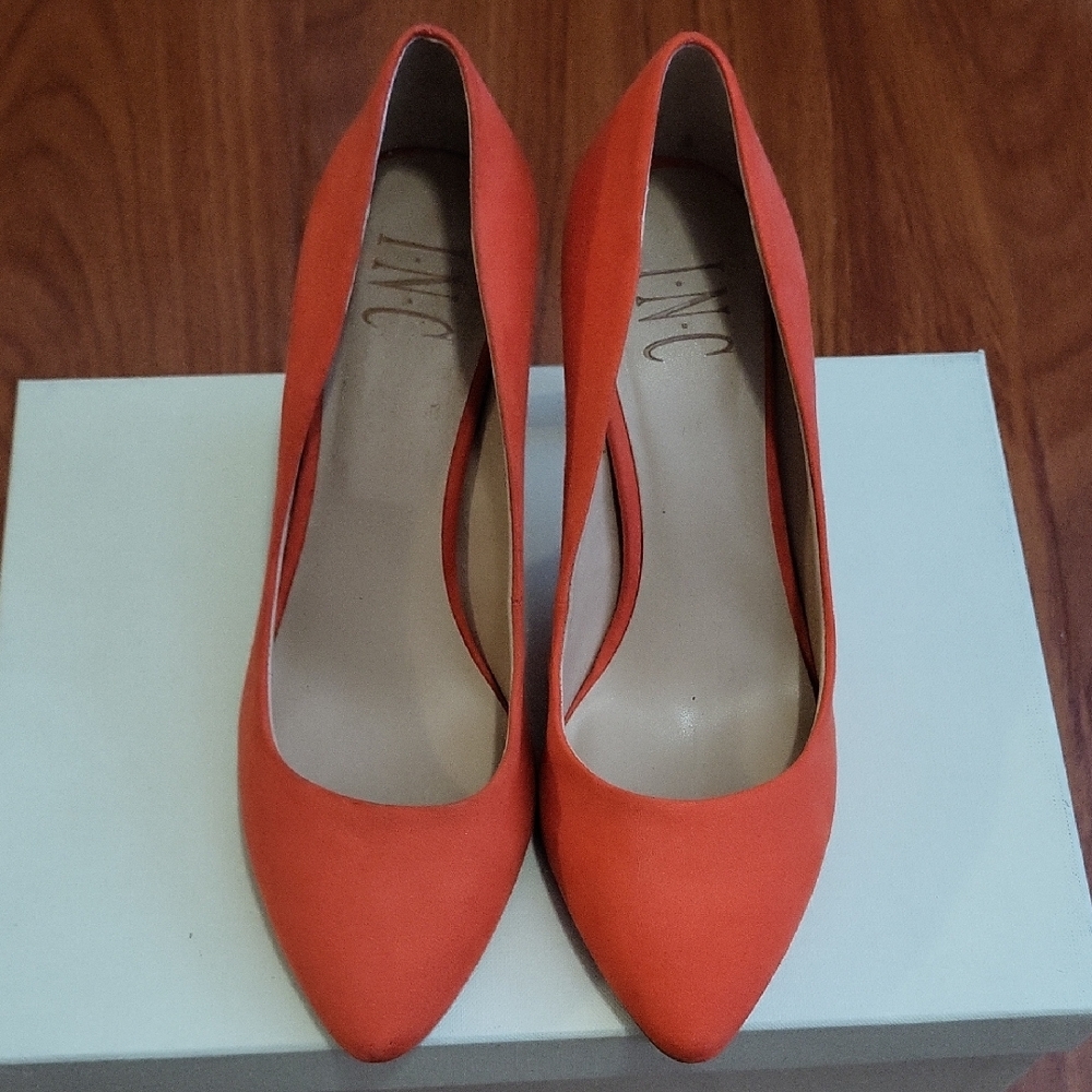 INC International Concepts Women's Vibrant Orange Heels